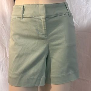 The Limited pistachio green shorts.